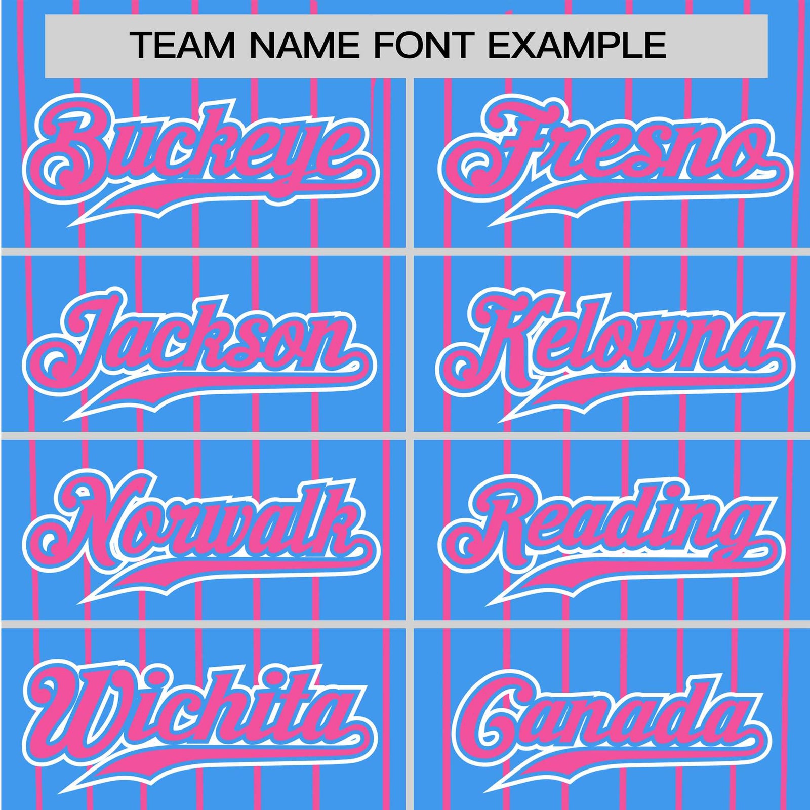 Custom Sky Blue Pink Pinstripe Pink-White Authentic Baseball Jersey