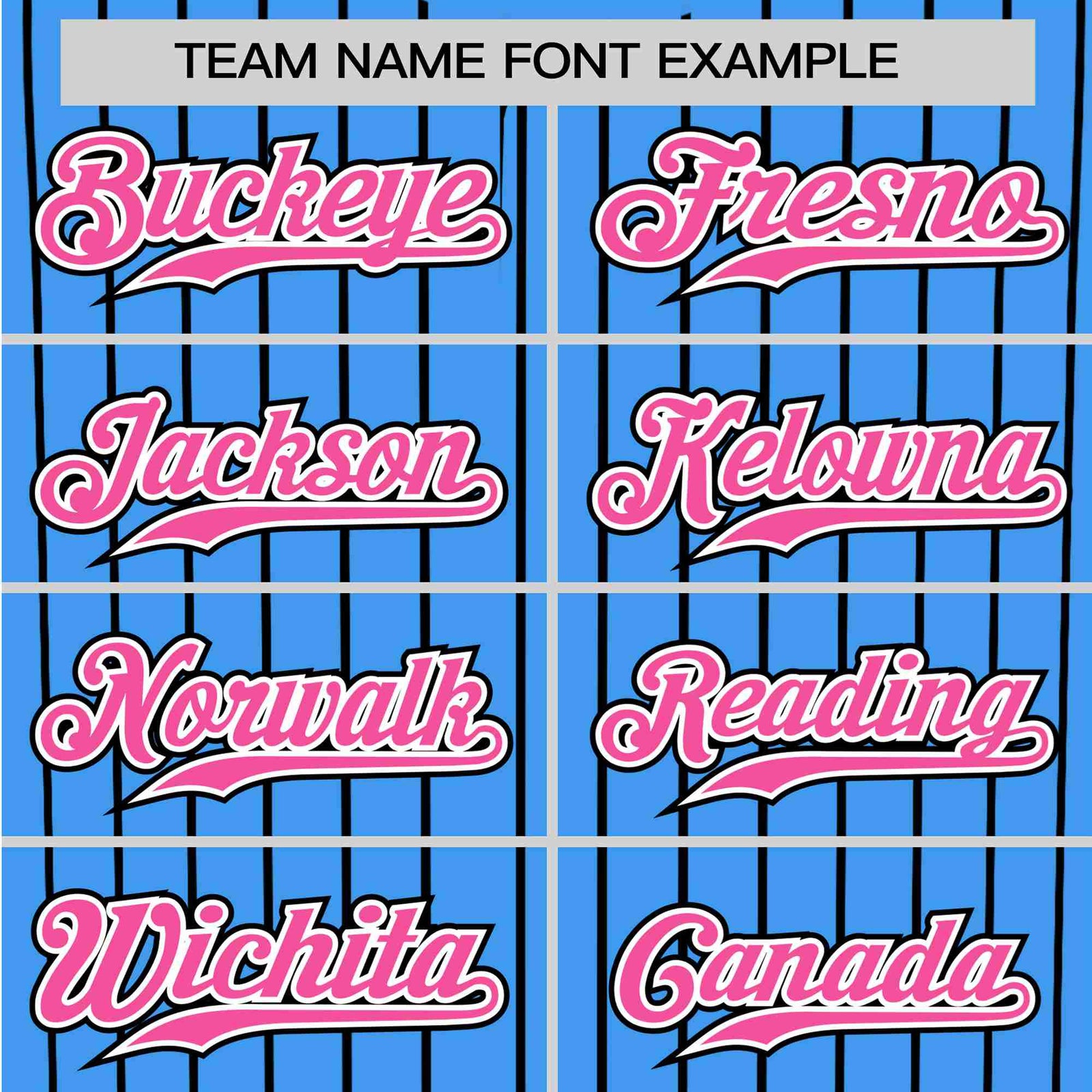 Custom Sky Blue Black Pinstripe Pink-White Authentic Baseball Jersey