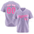 Custom Light Purple White Pinstripe Pink-White Authentic Baseball Jersey