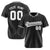 Custom Black White Pinstripe Black-White Authentic Baseball Jersey