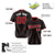 Custom Black Red Pinstripe Red-White Authentic Baseball Jersey