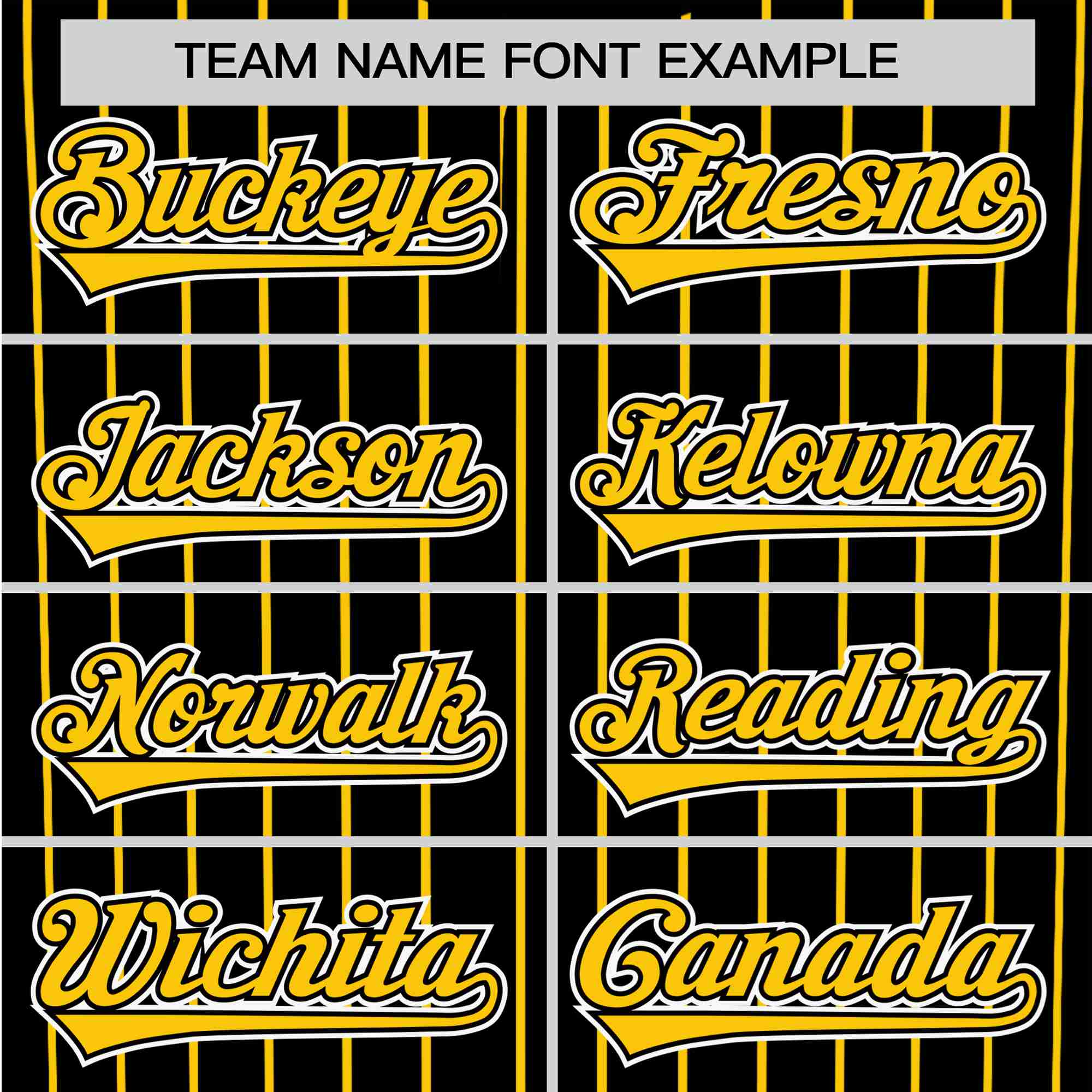 Custom Black Yellow Pinstripe Yellow-White Authentic Baseball Jersey