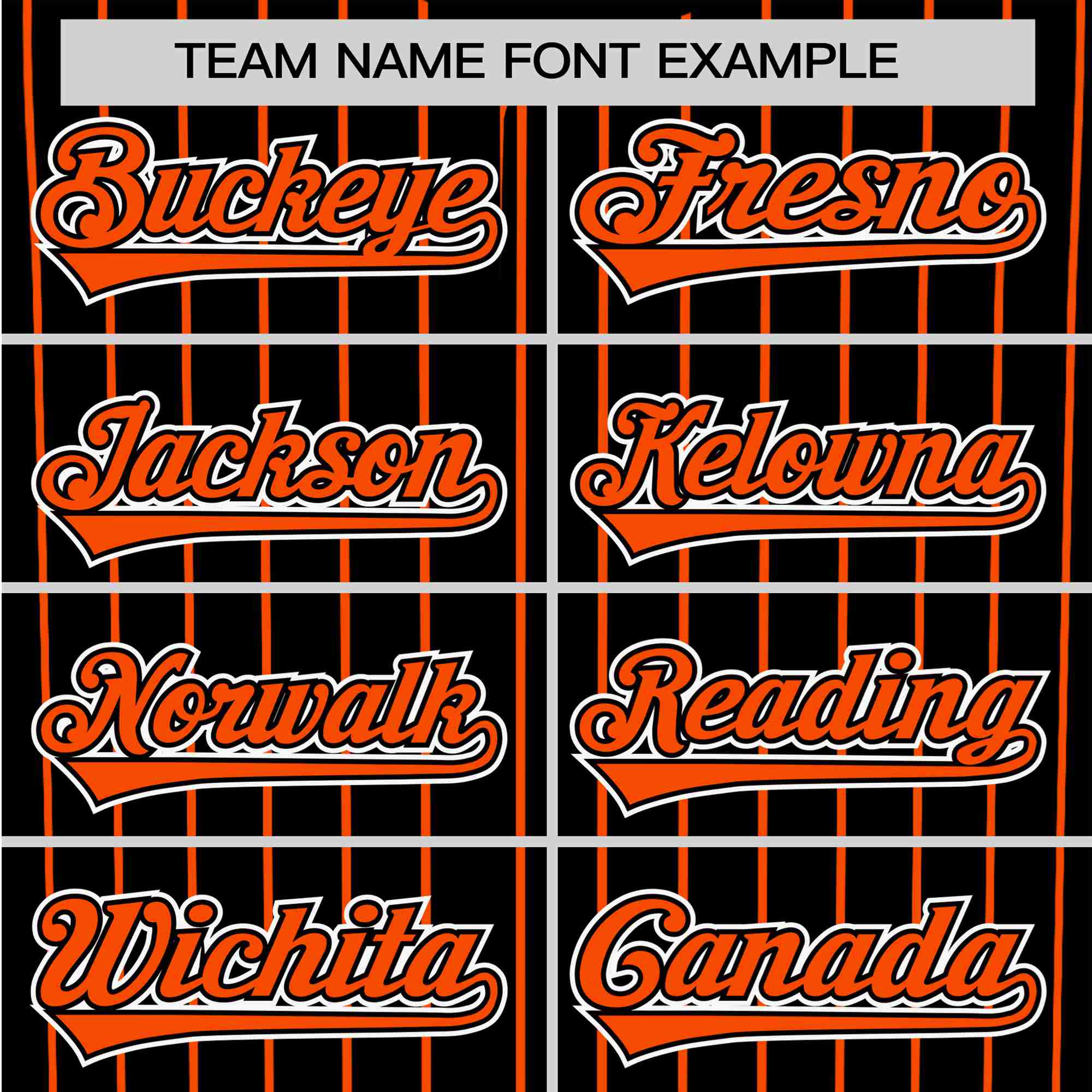 Custom Black Bay-Orange Pinstripe Bay-Orange White Authentic Baseball Jersey