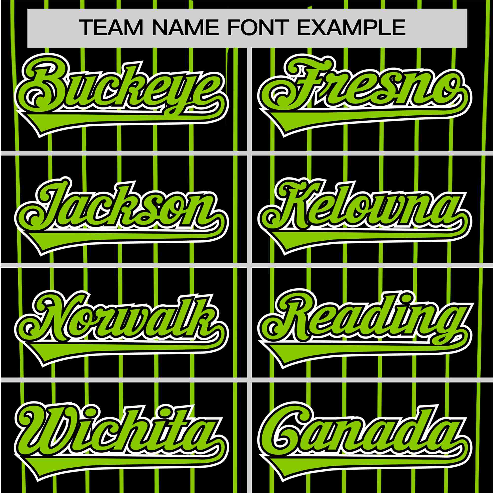 Custom Black Neon-Green Pinstripe Neon-Green White Authentic Baseball Jersey