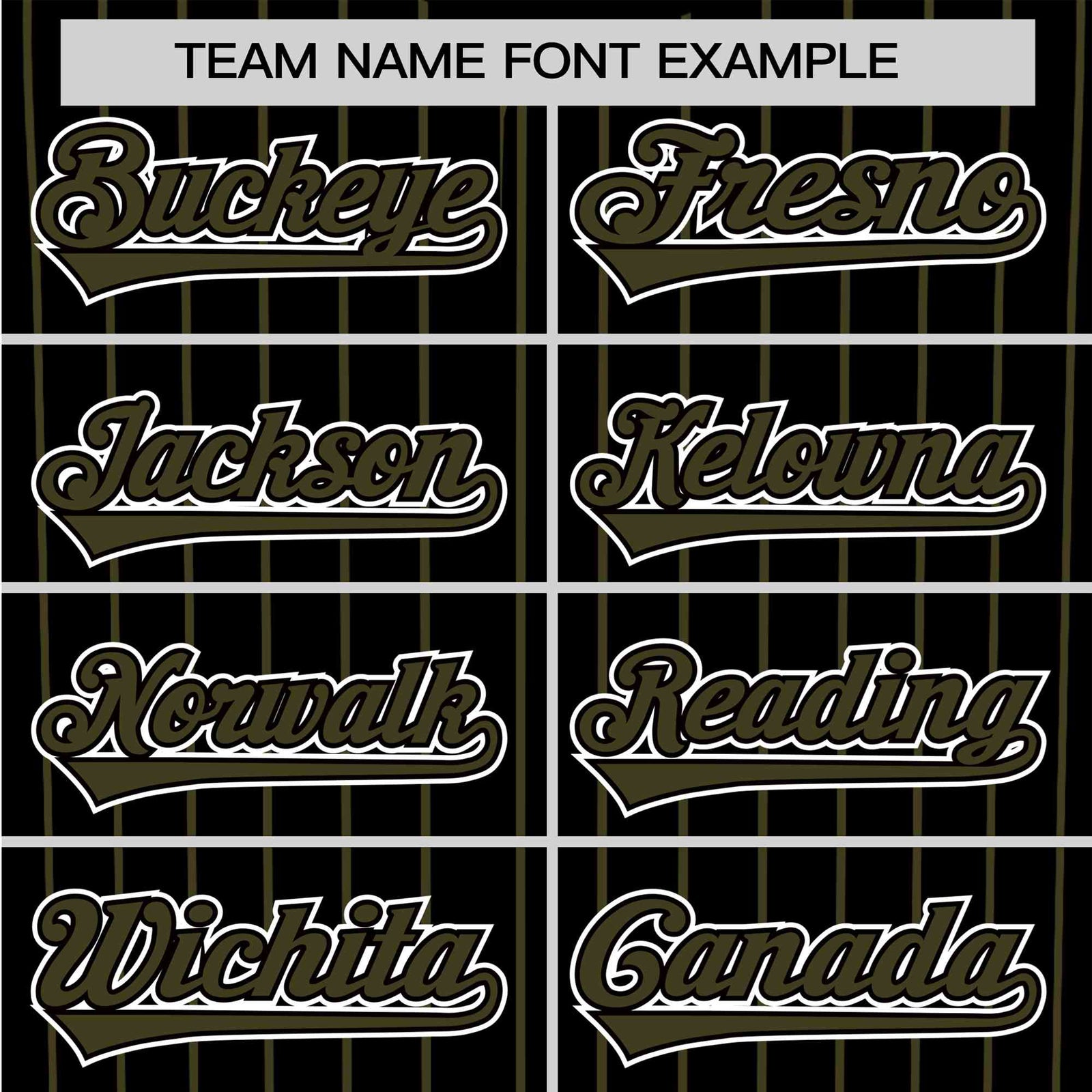 Custom Black Olive Pinstripe Olive-White Authentic Baseball Jersey