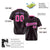 Custom Black Pink Pinstripe Pink-Purple Authentic Baseball Jersey