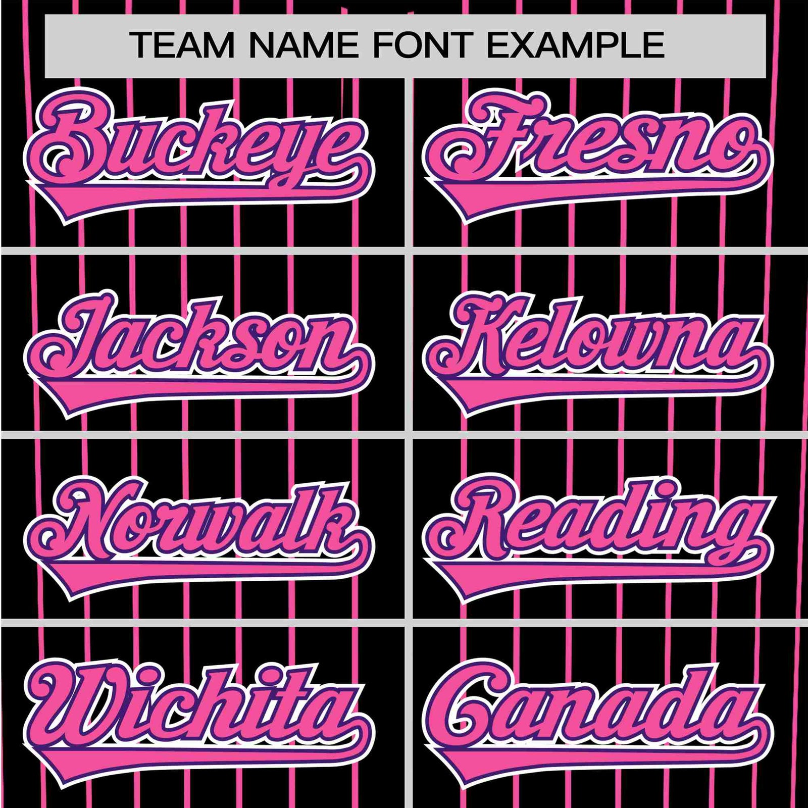 Custom Black Pink Pinstripe Pink-Purple Authentic Baseball Jersey