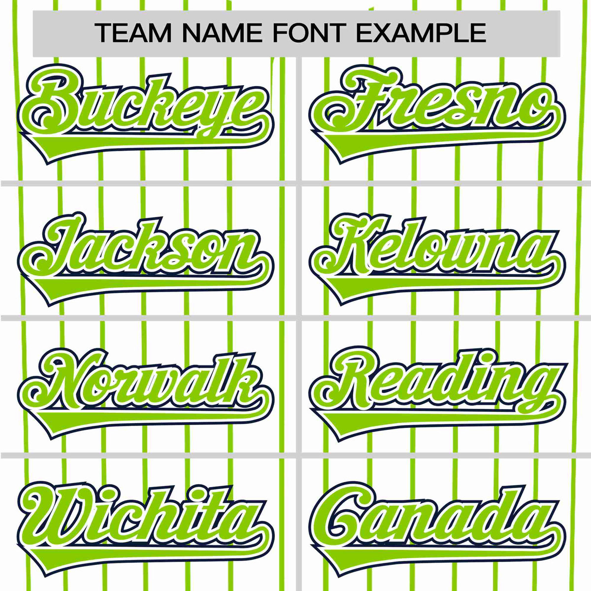 Custom White Neon-Green Pinstripe White Neon-Green Black Authentic Baseball Jersey