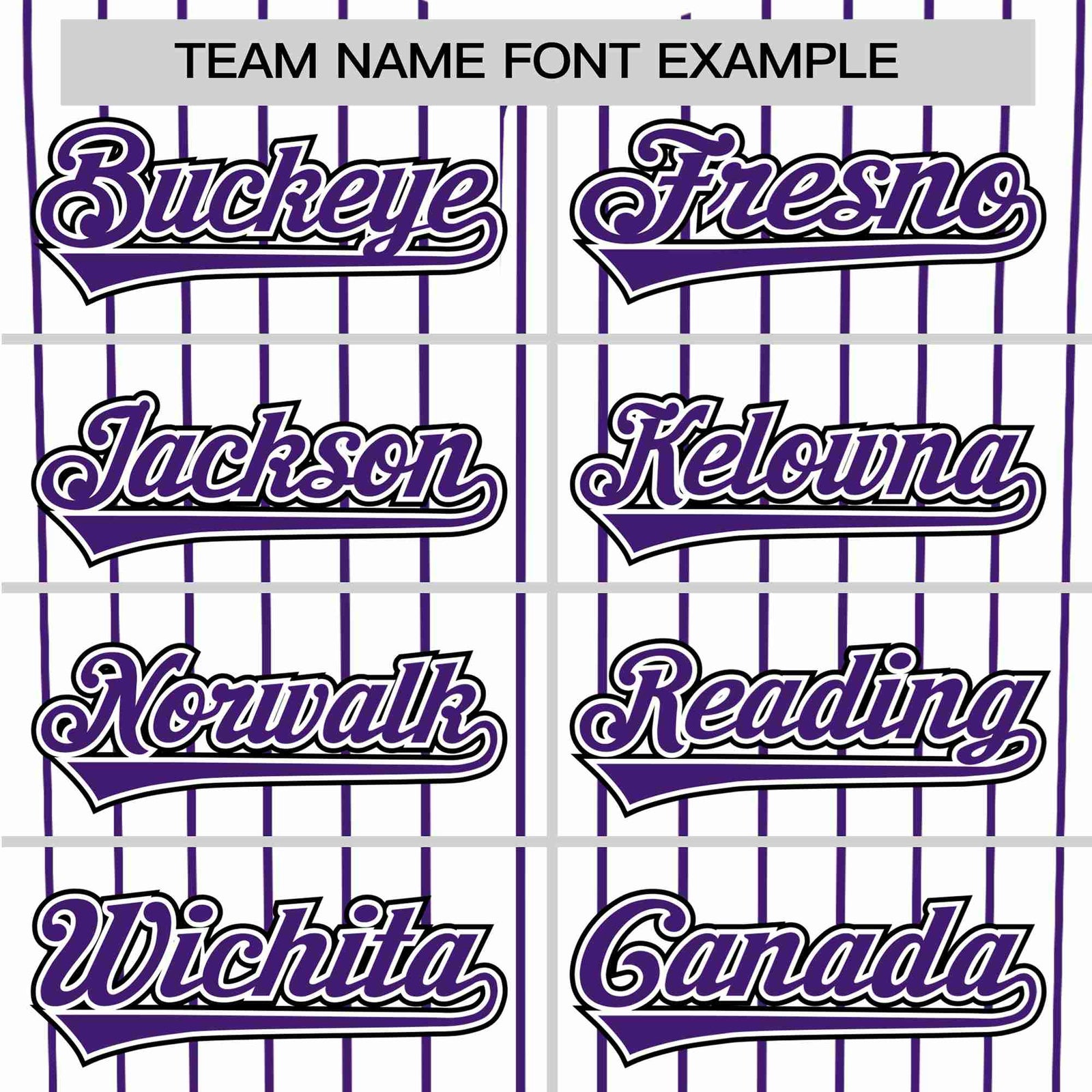 Custom White Purple Pinstripe White-Purple Black Authentic Baseball Jersey