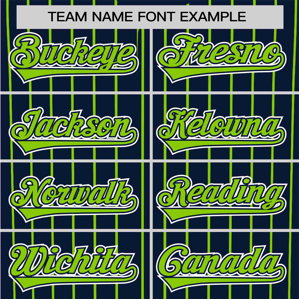 Custom Navy Neon-Green Pinstripe Neon-Green White Authentic Baseball Jersey