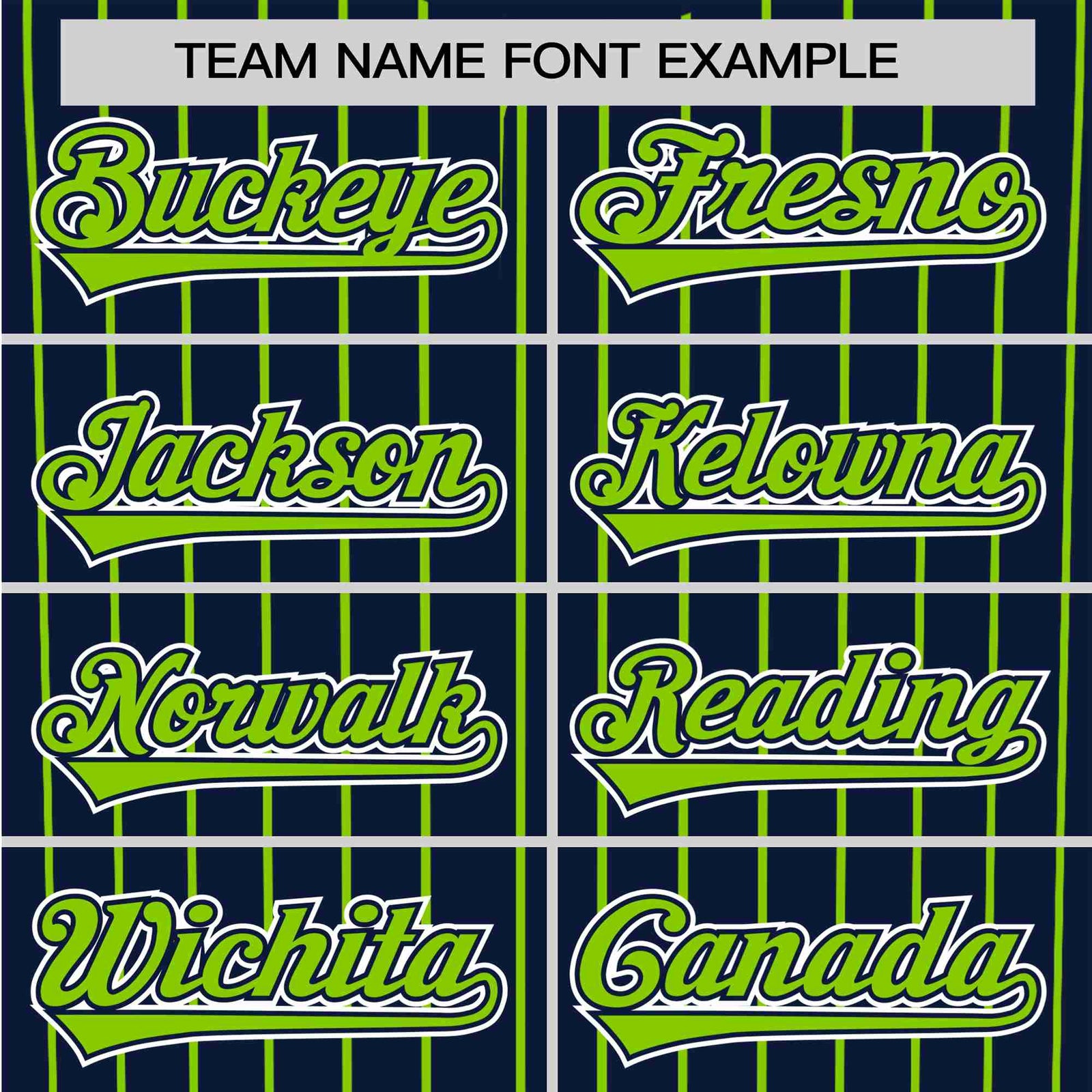 Custom Navy Neon-Green Pinstripe Neon-Green White Authentic Baseball Jersey