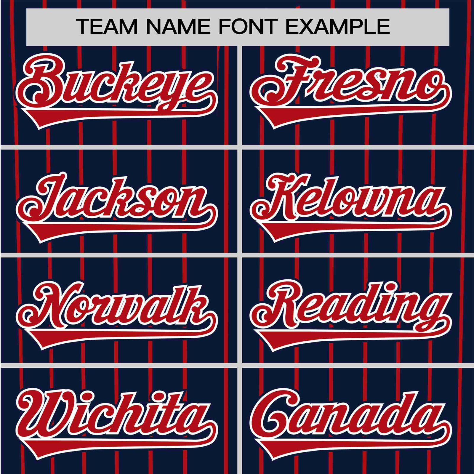 Custom Navy Red Pinstripe Red-White Authentic Baseball Jersey