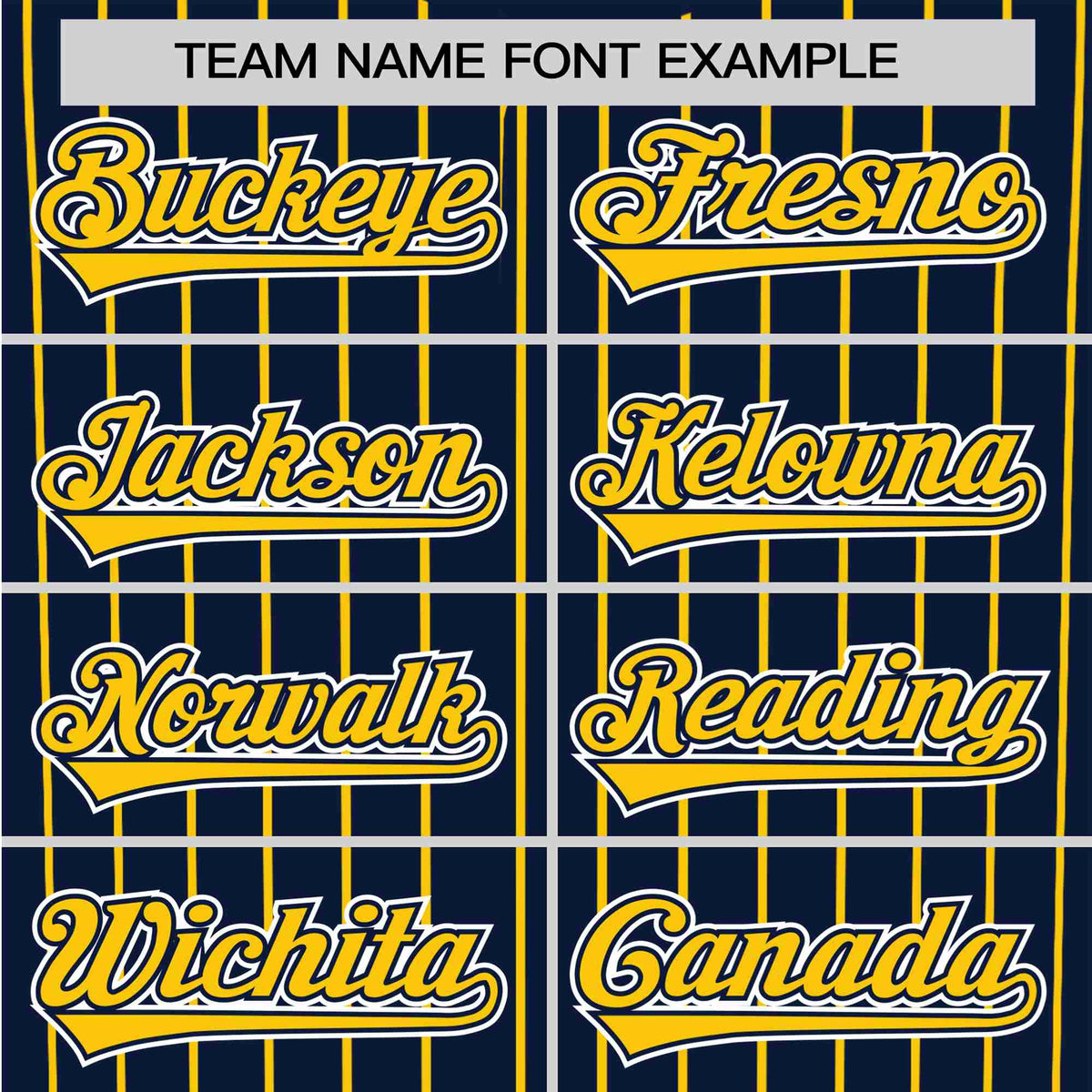 Custom Navy Yellow Pinstripe Yellow-White Authentic Baseball Jersey
