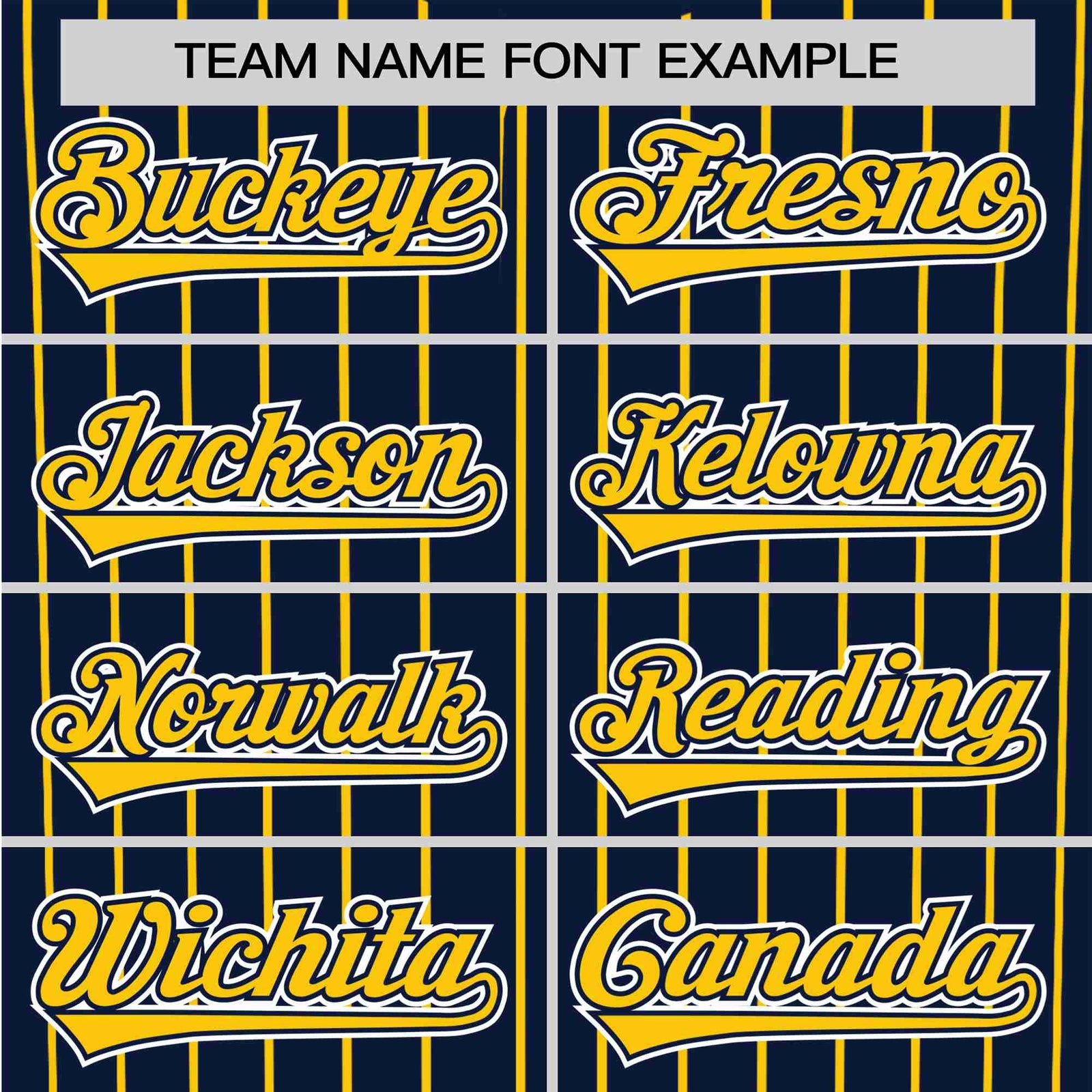 Custom Navy Yellow Pinstripe Yellow-White Authentic Baseball Jersey