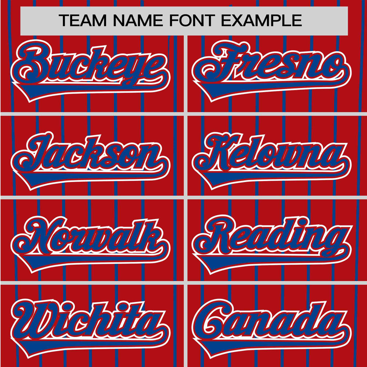 Custom Red Blue Pinstripe Blue-White Authentic Baseball Jersey