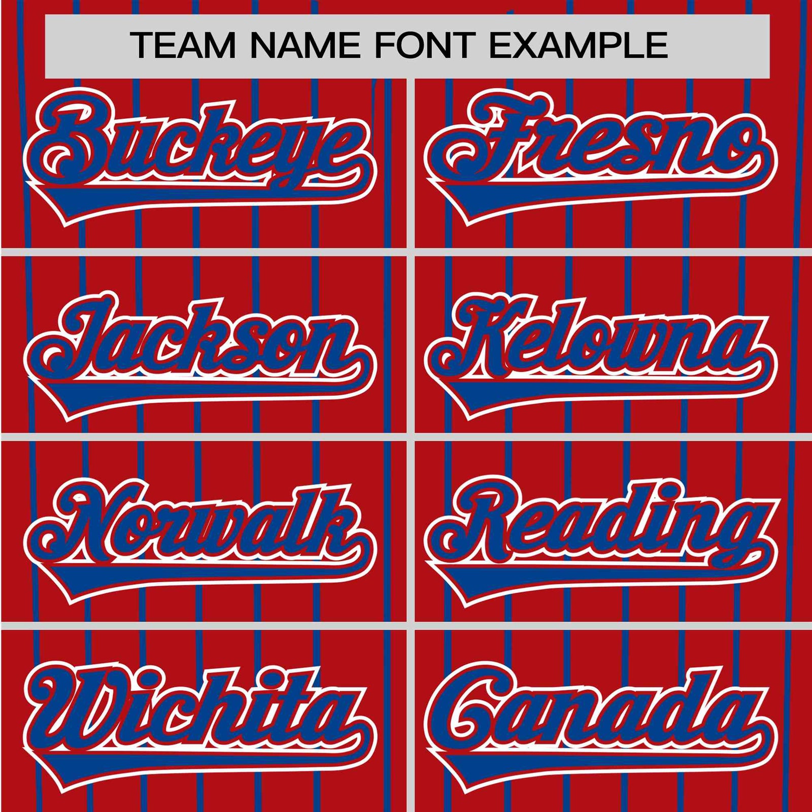 Custom Red Blue Pinstripe Blue-White Authentic Baseball Jersey