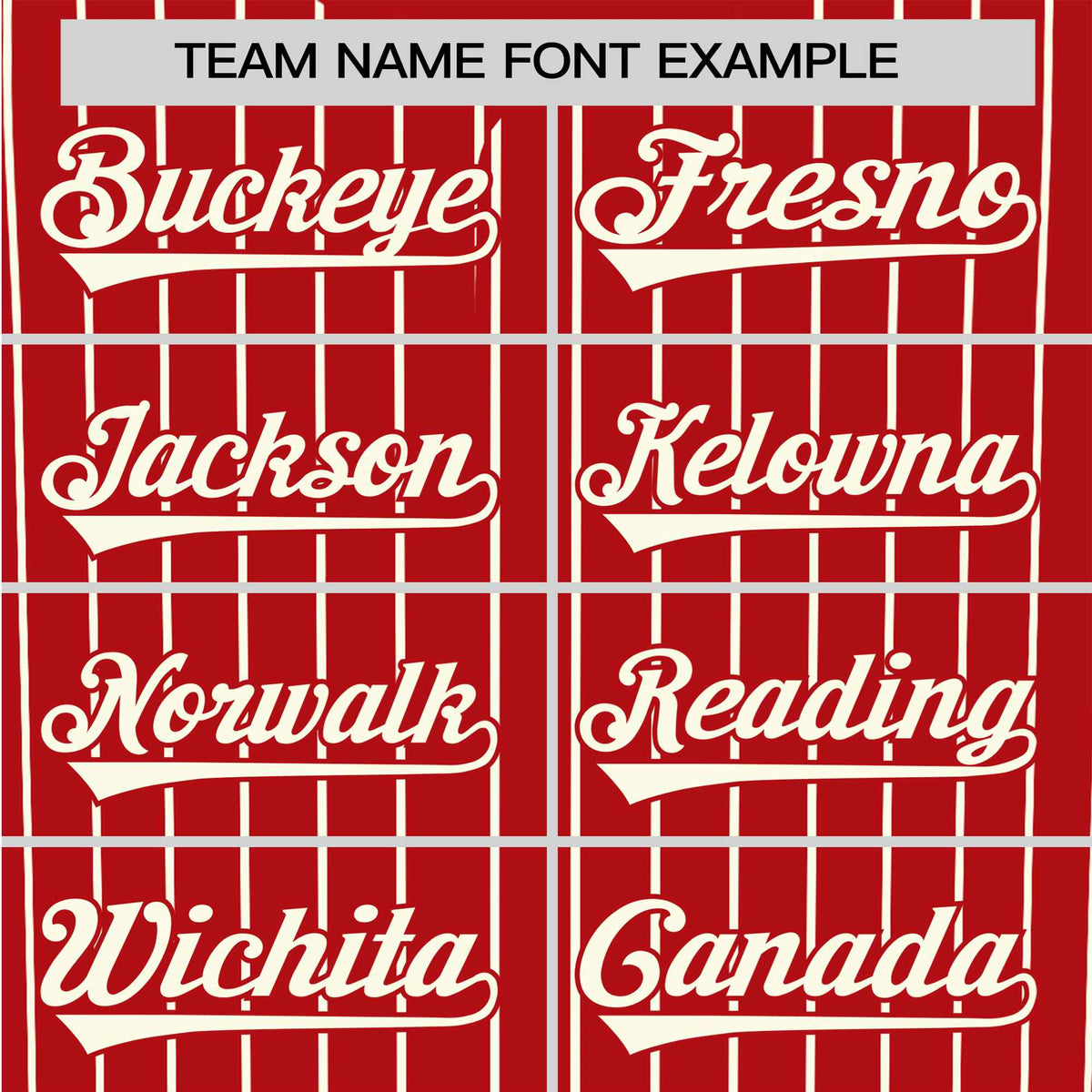 Custom Red Cream Pinstripe Cream-Red Authentic Baseball Jersey