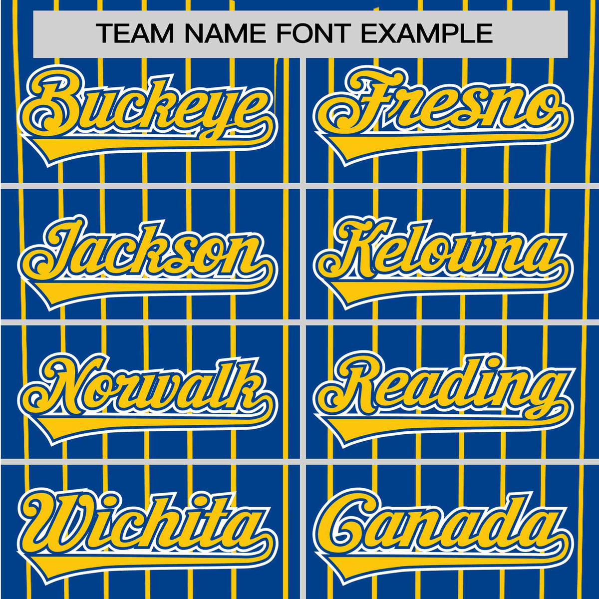 Custom Blue Yellow Pinstripe Yellow-White Authentic Baseball Jersey
