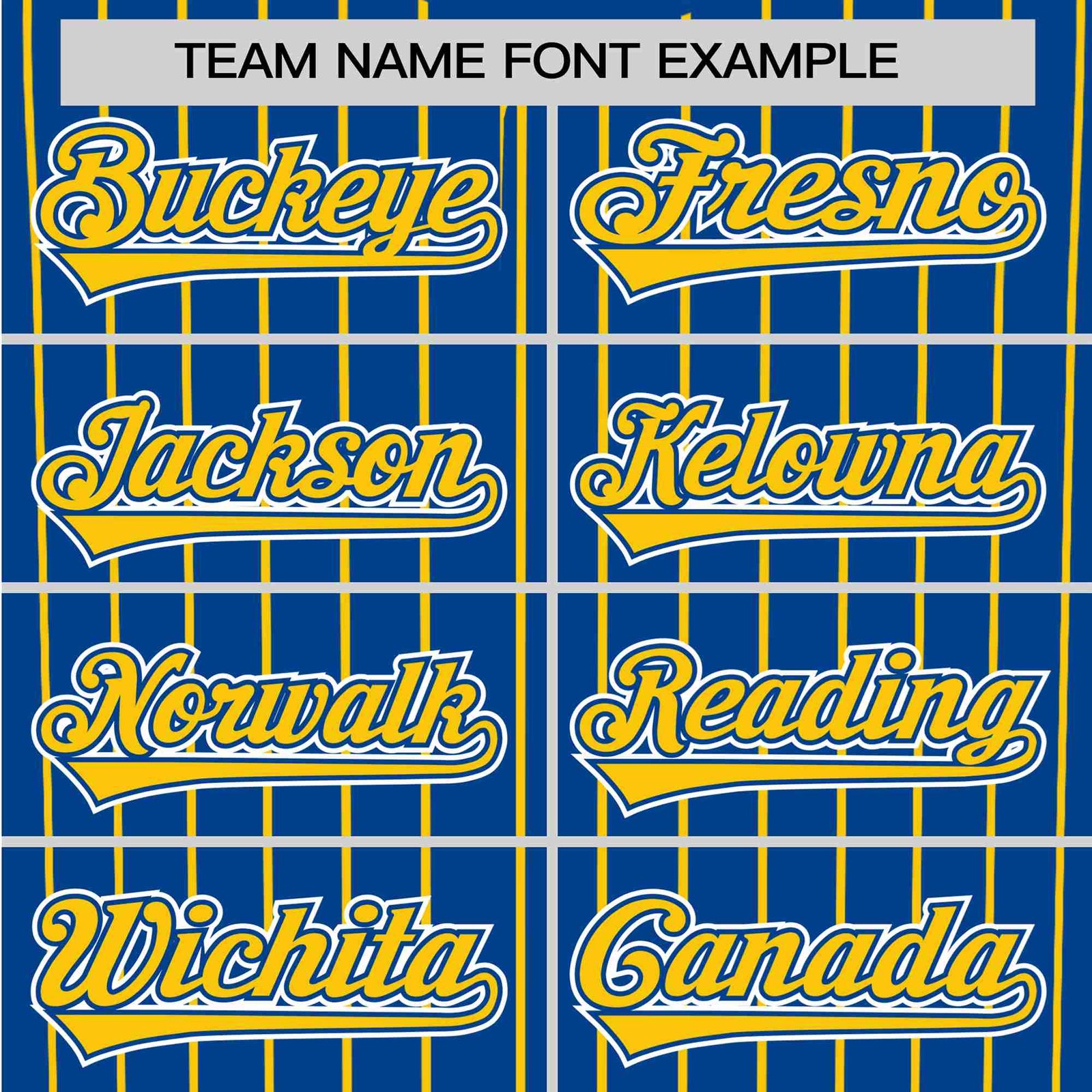 Custom Blue Yellow Pinstripe Yellow-White Authentic Baseball Jersey
