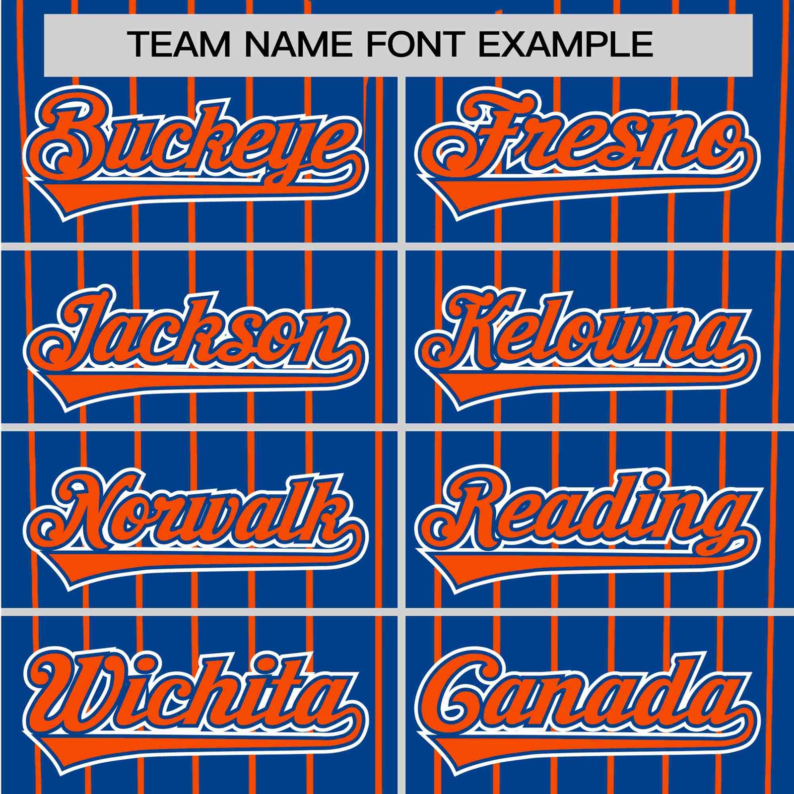 Custom Blue Orange Pinstripe Orange-White Authentic Baseball Jersey
