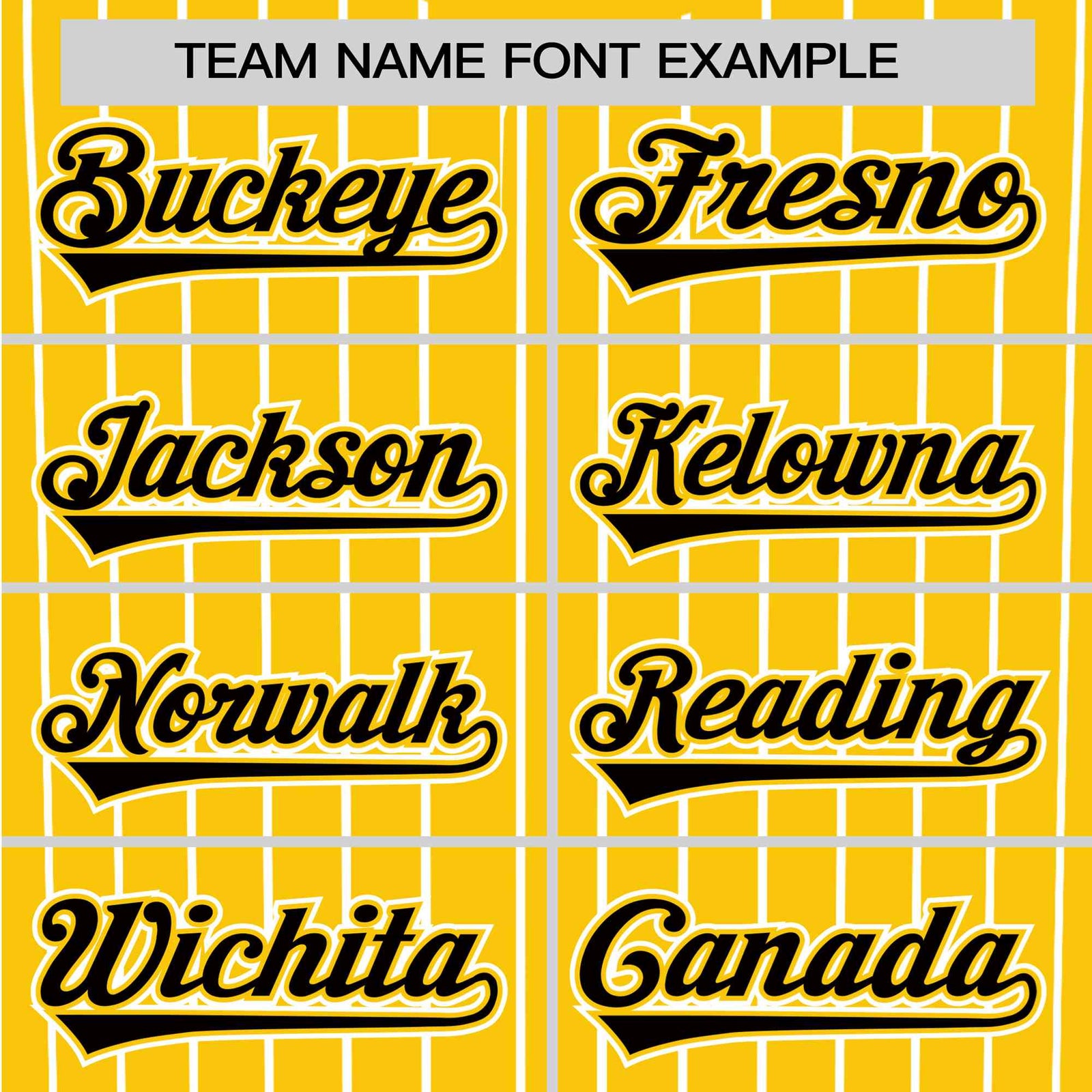 Custom Yellow White Pinstripe Black-White Authentic Baseball Jersey