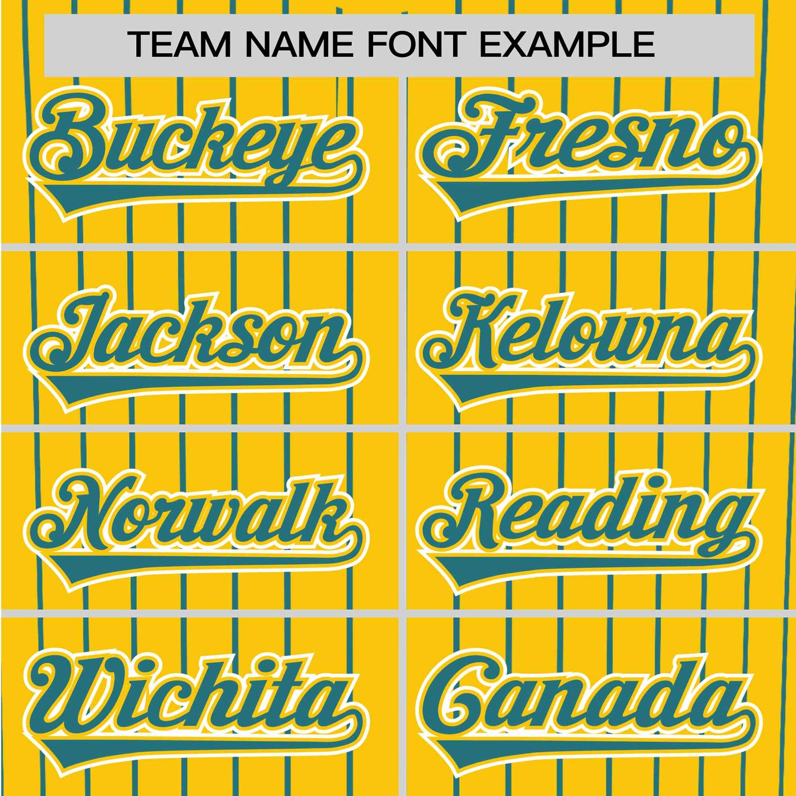 Custom Yellow Aqua Pinstripe Aqua-White Authentic Baseball Jersey