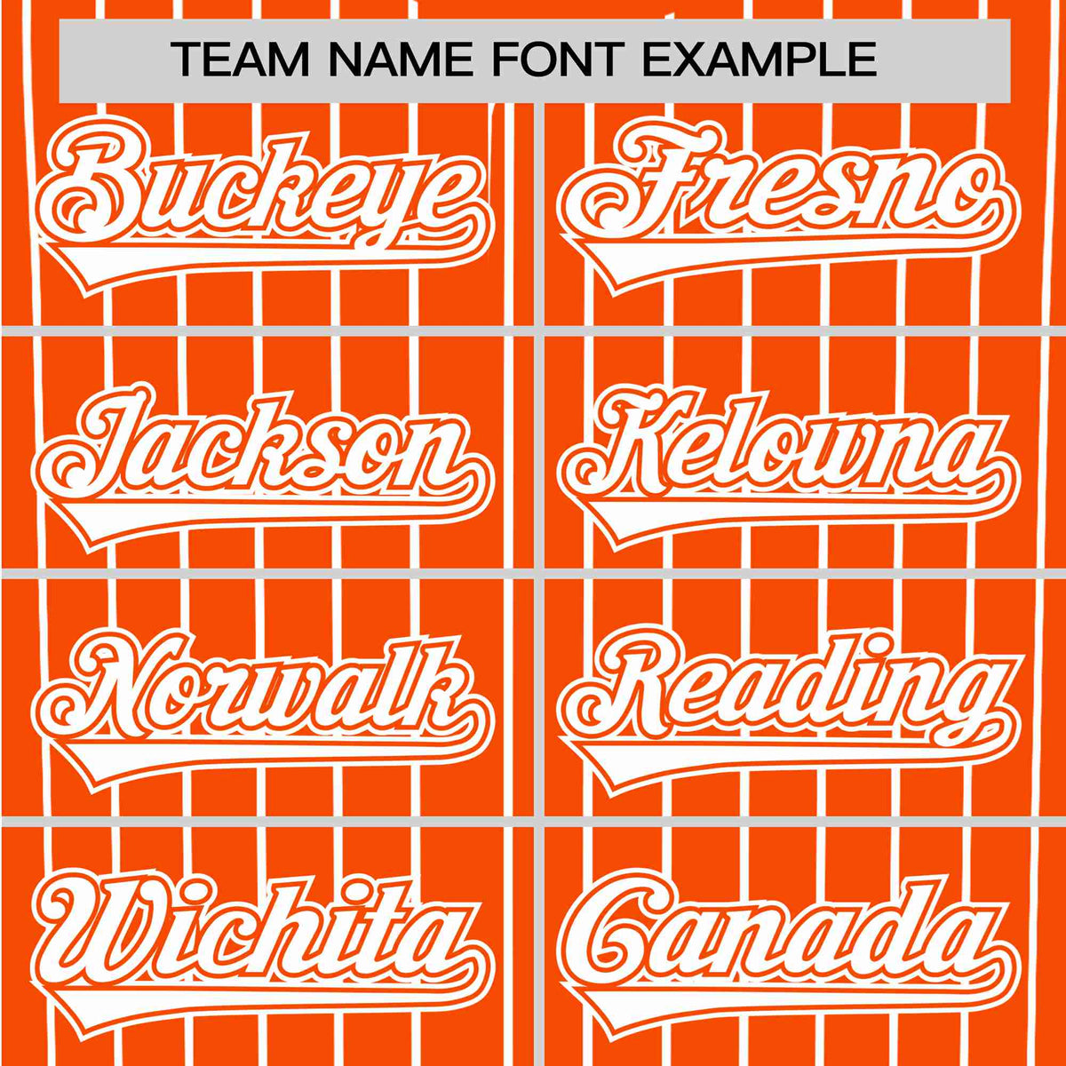 Custom Orange White Pinstripe White-Orange Authentic Baseball Jersey