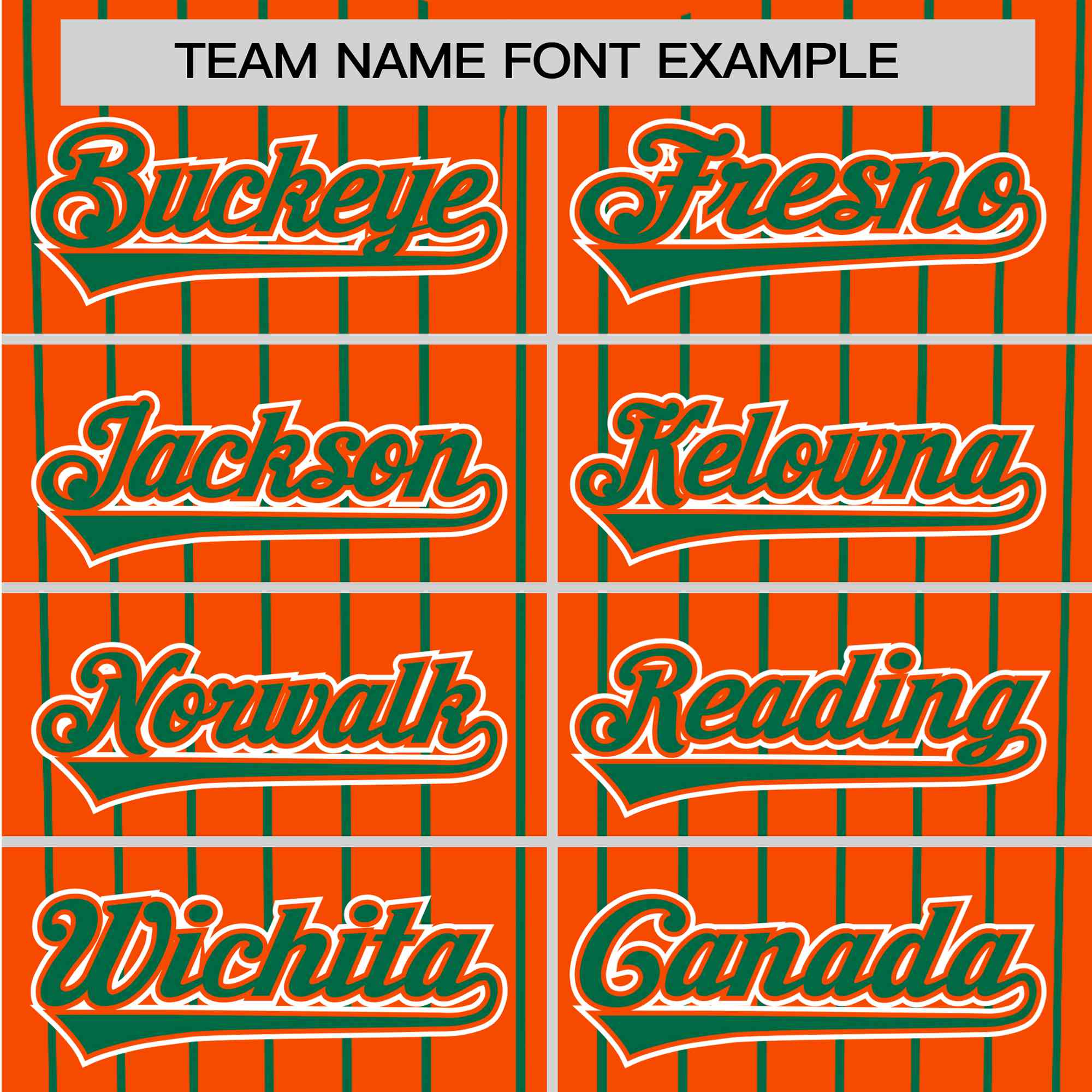 Custom Orange Kelly-Green Pinstripe Kelly-Green White Authentic Baseball Jersey