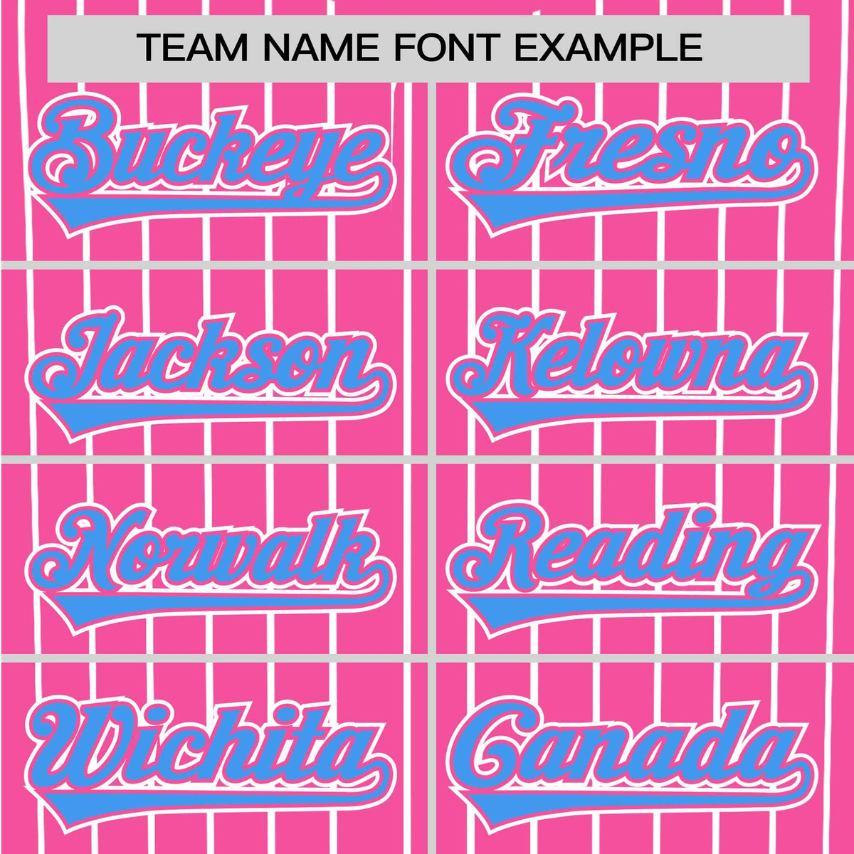 Custom Pink Blue Pinstripe Blue-White Authentic Baseball Jersey