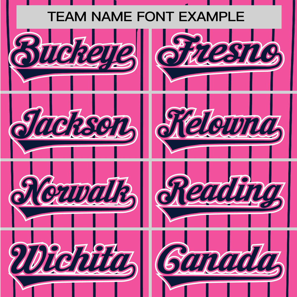 Custom Pink Blue Pinstripe Blue-White Authentic Baseball Jersey