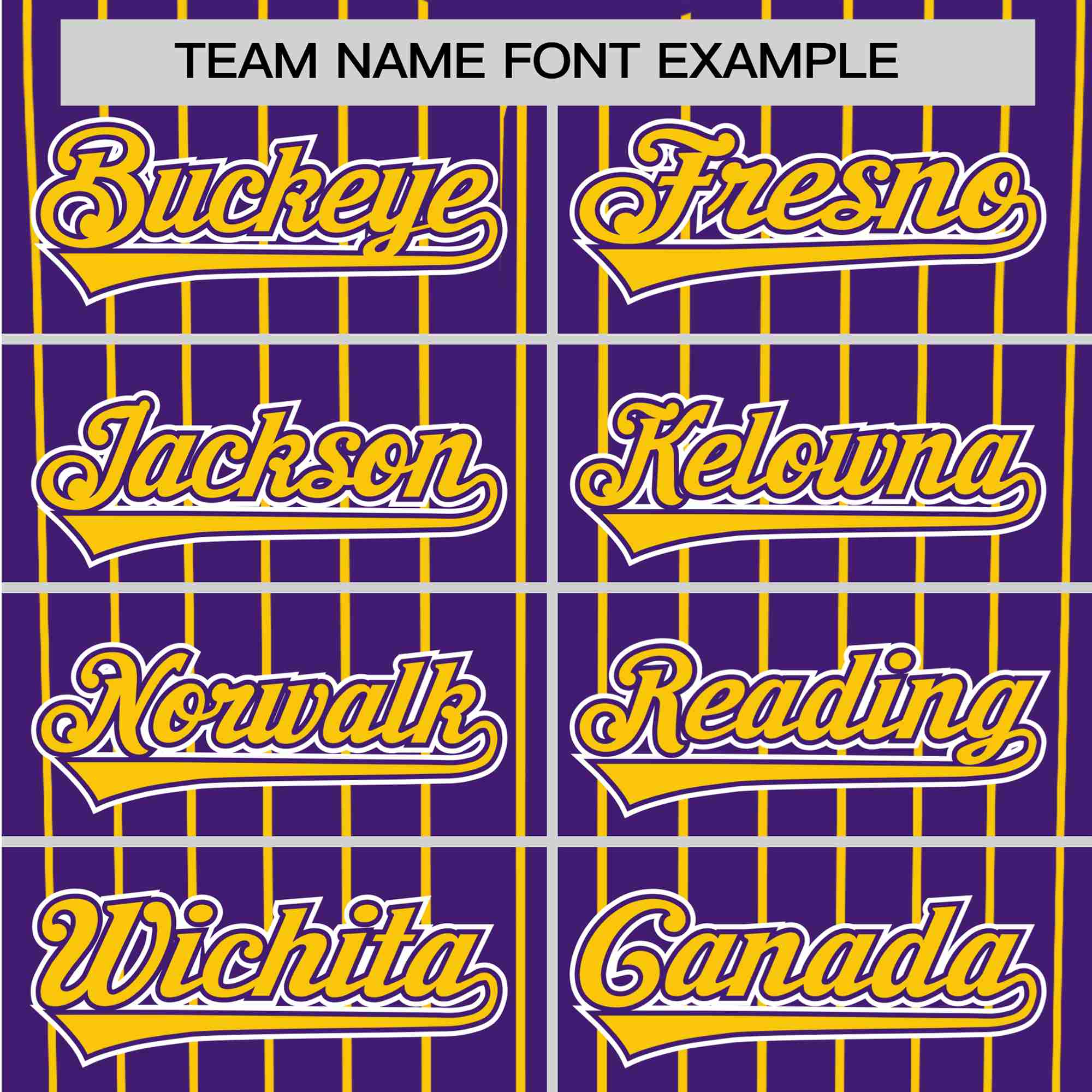 Custom Purple Yellow Pinstripe Yellow-White Authentic Baseball Jersey