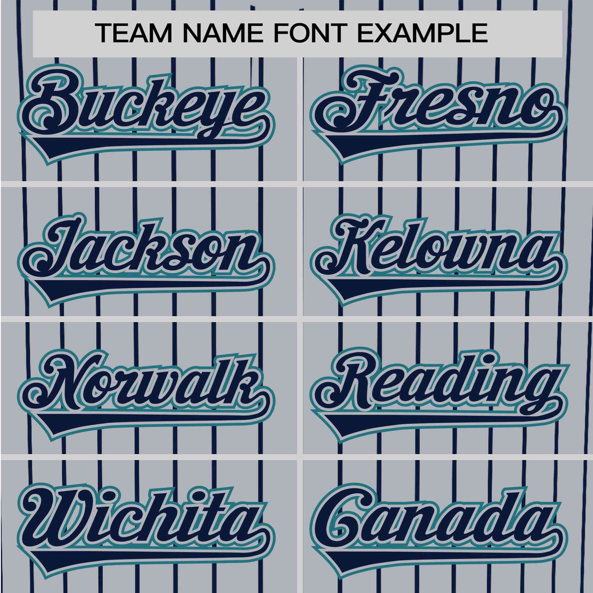 Custom Gray Navy Pinstripe Navy-Aqua Authentic Baseball Jersey