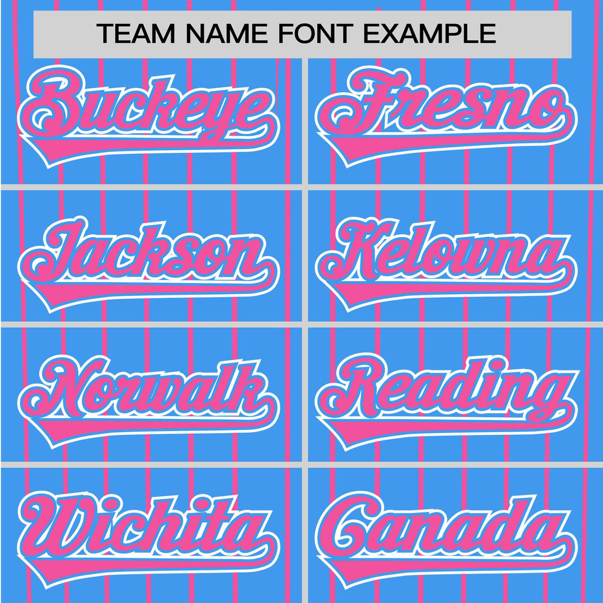 Custom Sky Blue Pink Pinstripe Pink-White Authentic Baseball Jersey