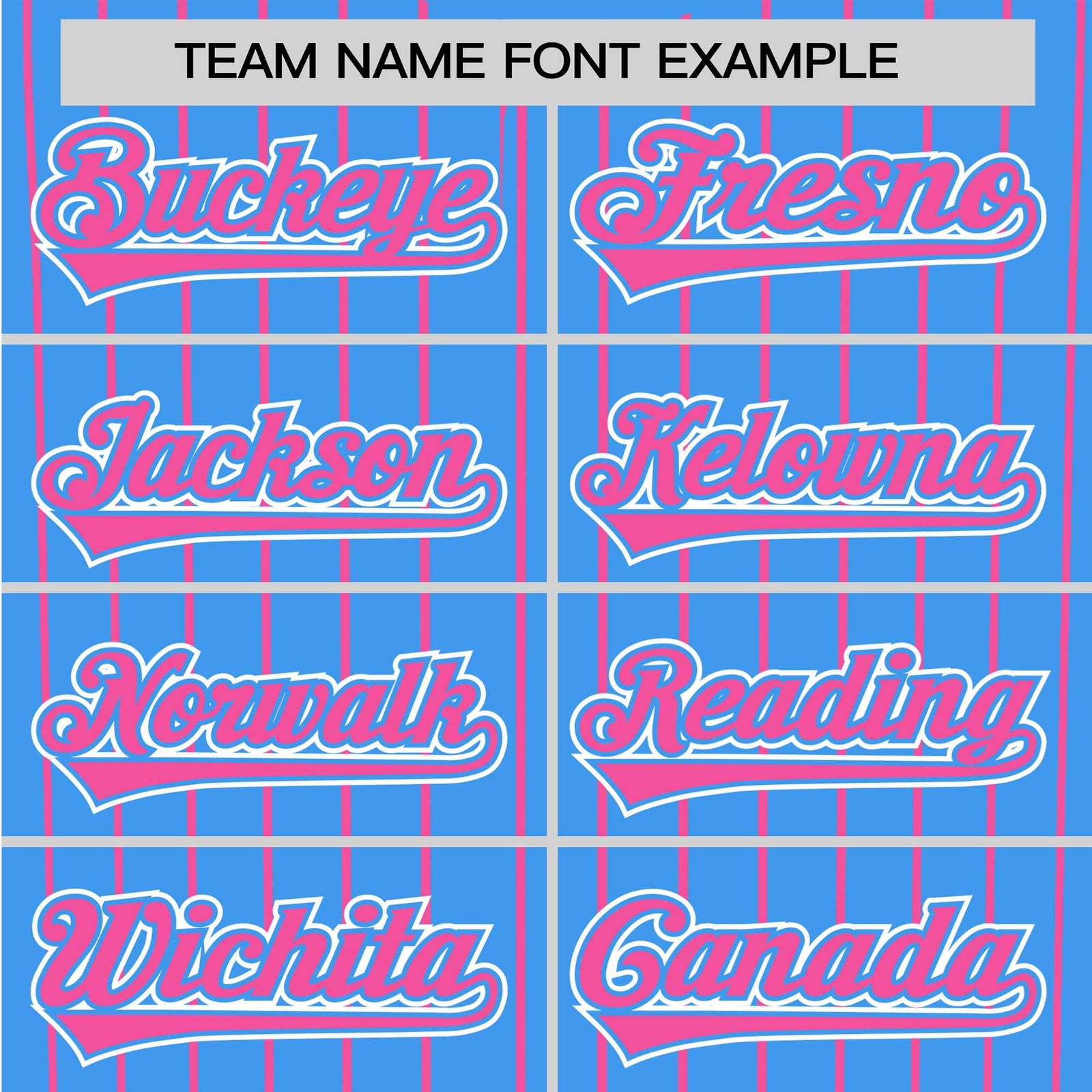 Custom Sky Blue Pink Pinstripe Pink-White Authentic Baseball Jersey