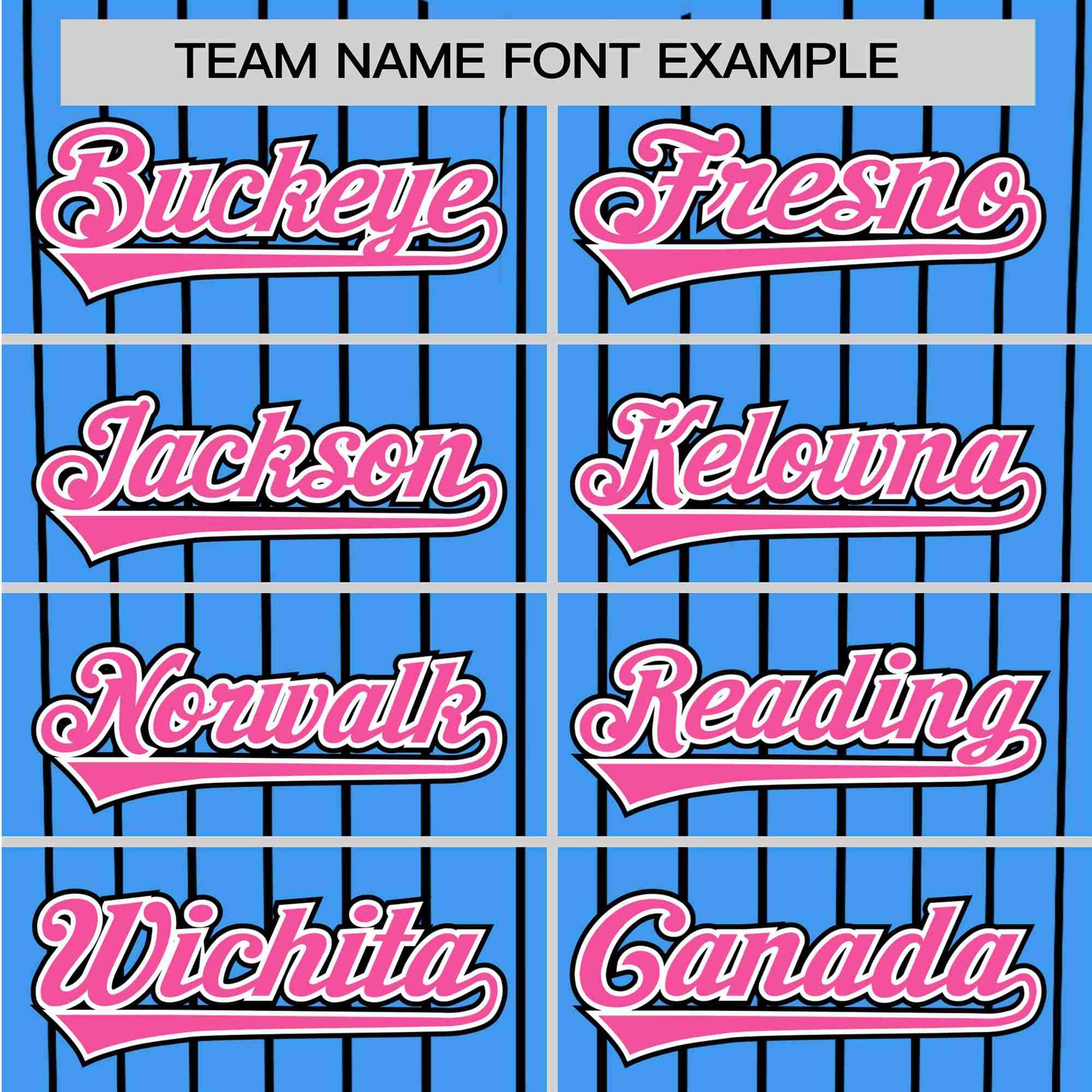 Custom Sky Blue Black Pinstripe Pink-White Authentic Baseball Jersey