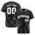 Custom Black White Pinstripe Black-White Authentic Baseball Jersey