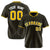 Custom Black Yellow Pinstripe Yellow-White Authentic Baseball Jersey