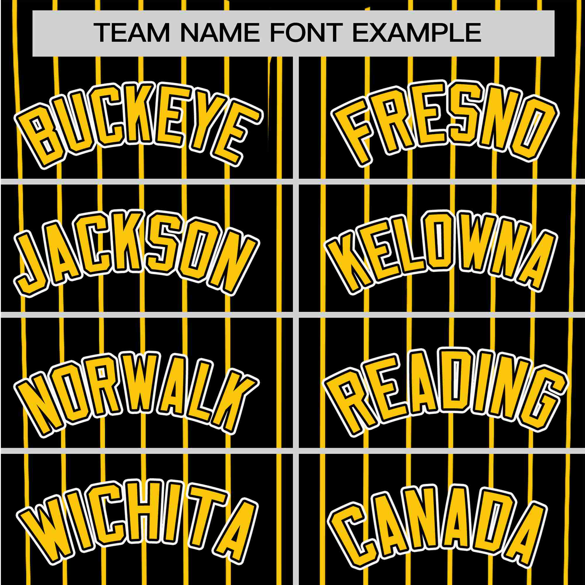 Custom Black Yellow Pinstripe Yellow-White Authentic Baseball Jersey