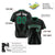 Custom Black Green Pinstripe Green-White Authentic Baseball Jersey