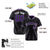 Custom Black Purple Pinstripe Purple-White Authentic Baseball Jersey