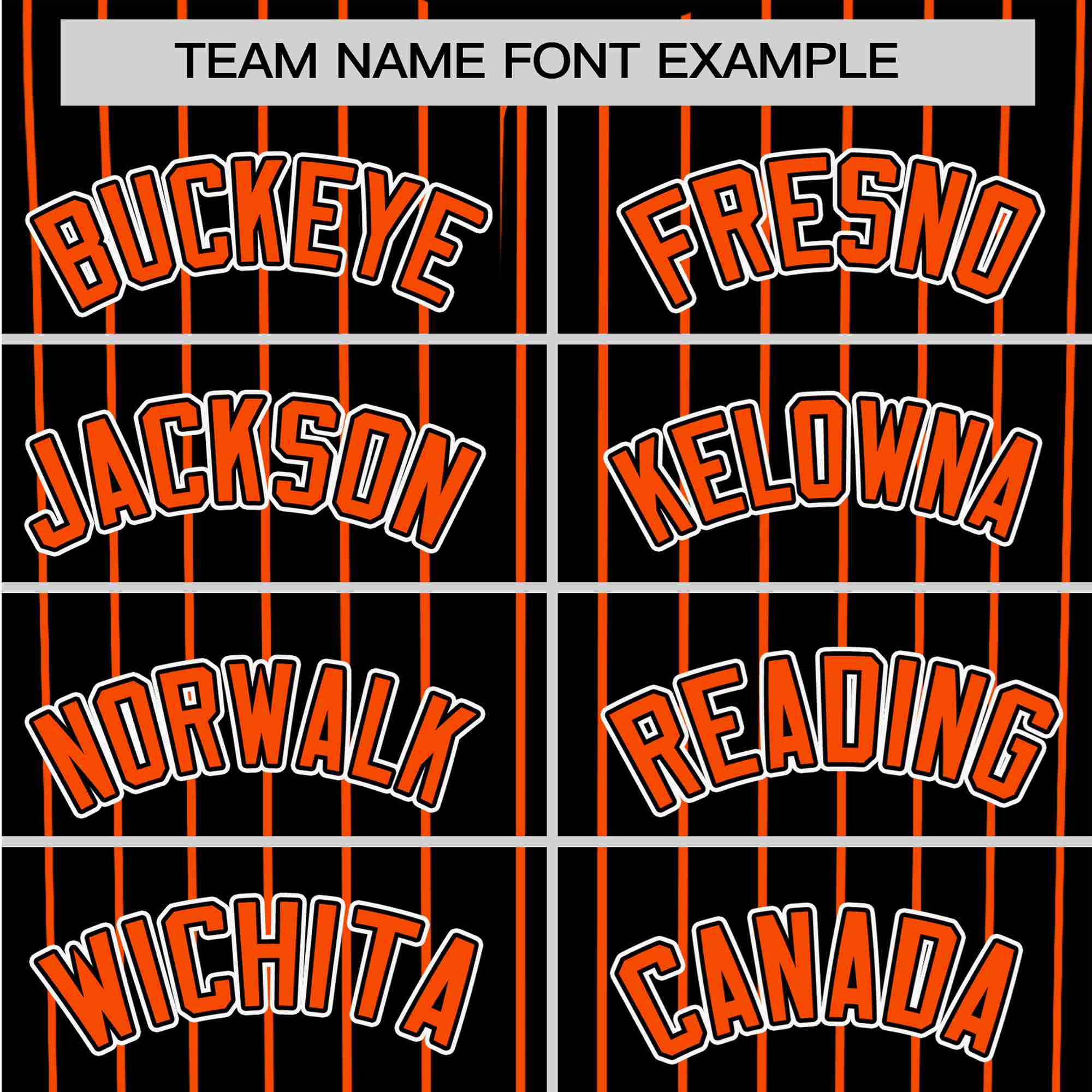 Custom Black Bay-Orange Pinstripe Bay-Orange White Authentic Baseball Jersey