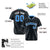 Custom Black Blue Pinstripe Blue-White Authentic Baseball Jersey