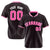 Custom Black Pink Pinstripe Pink-White Authentic Baseball Jersey