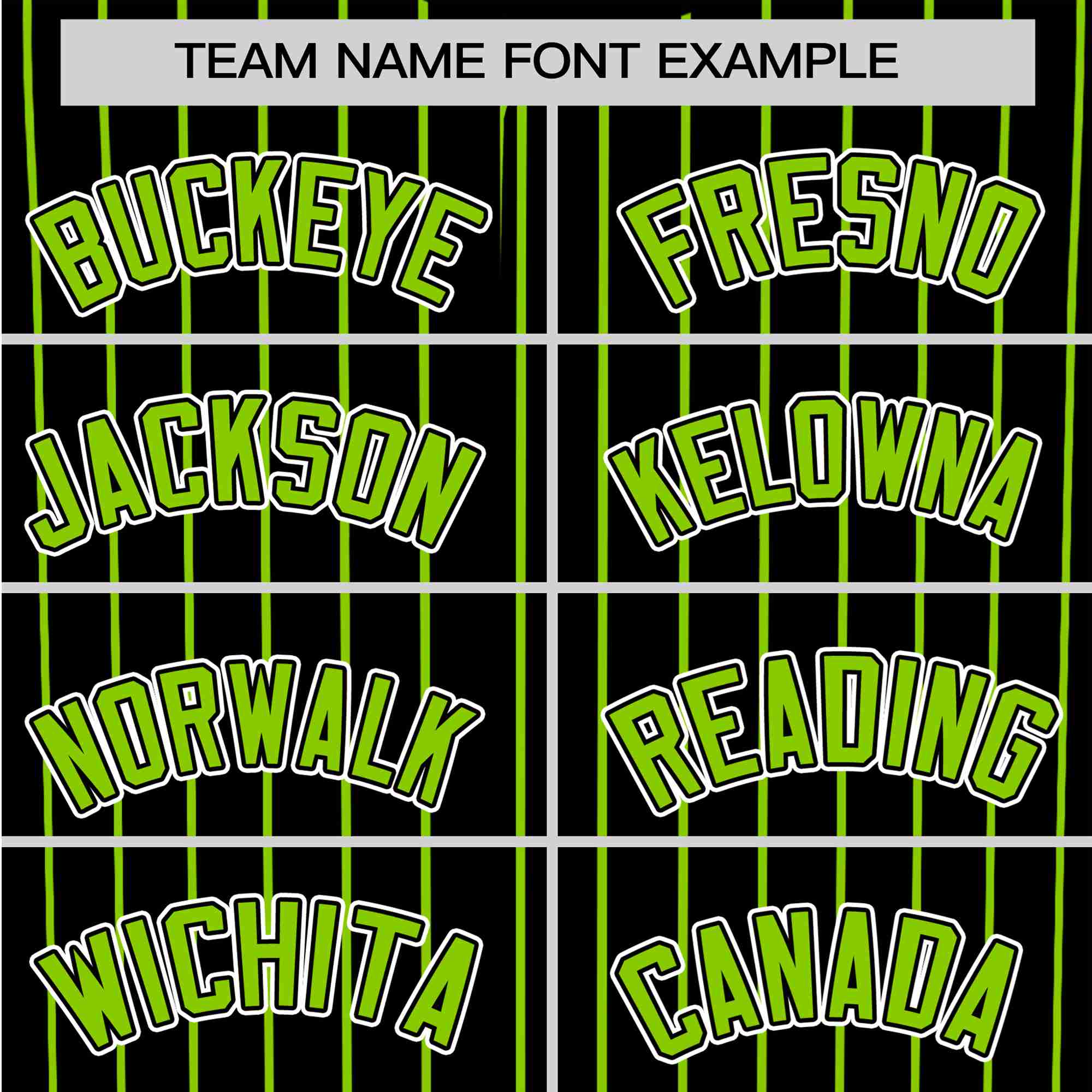 Custom Black Neon-Green Pinstripe Neon-Green White Authentic Baseball Jersey