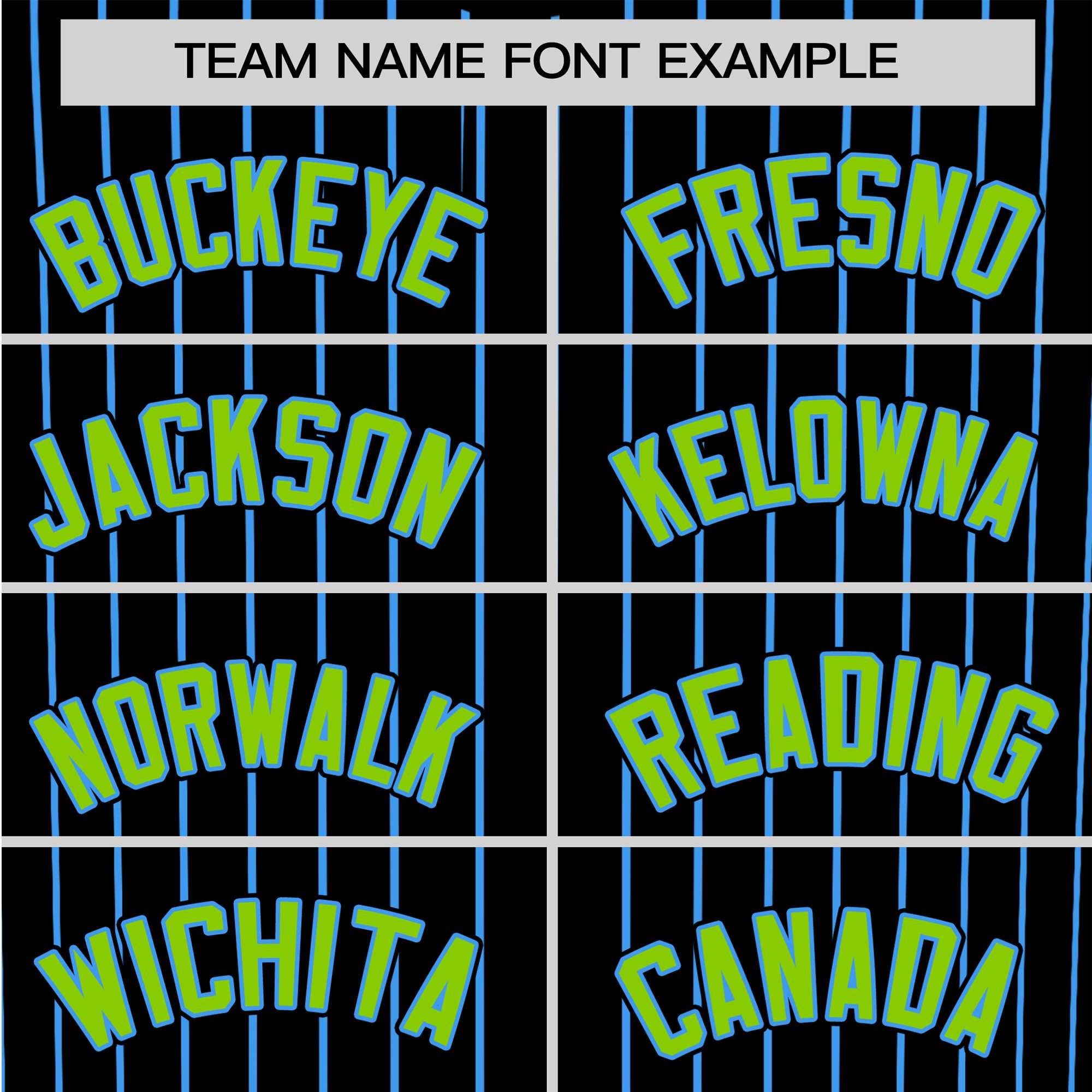 Custom Black Blue Pinstripe Neon-Green Blue Authentic Baseball Jersey