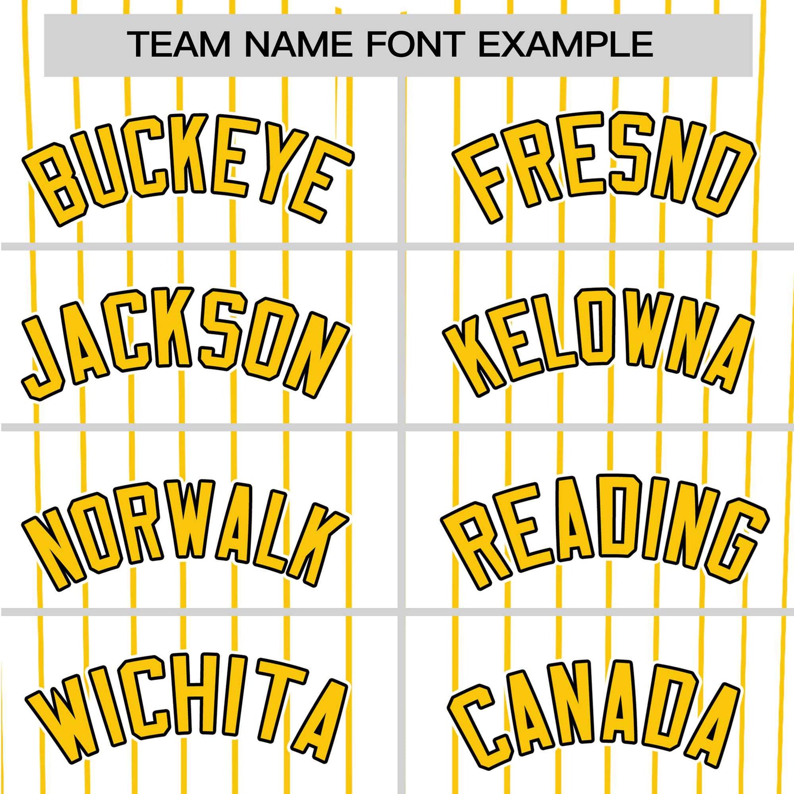 Custom White Yellow Pinstripe White-Yellow Black Authentic Baseball Jersey