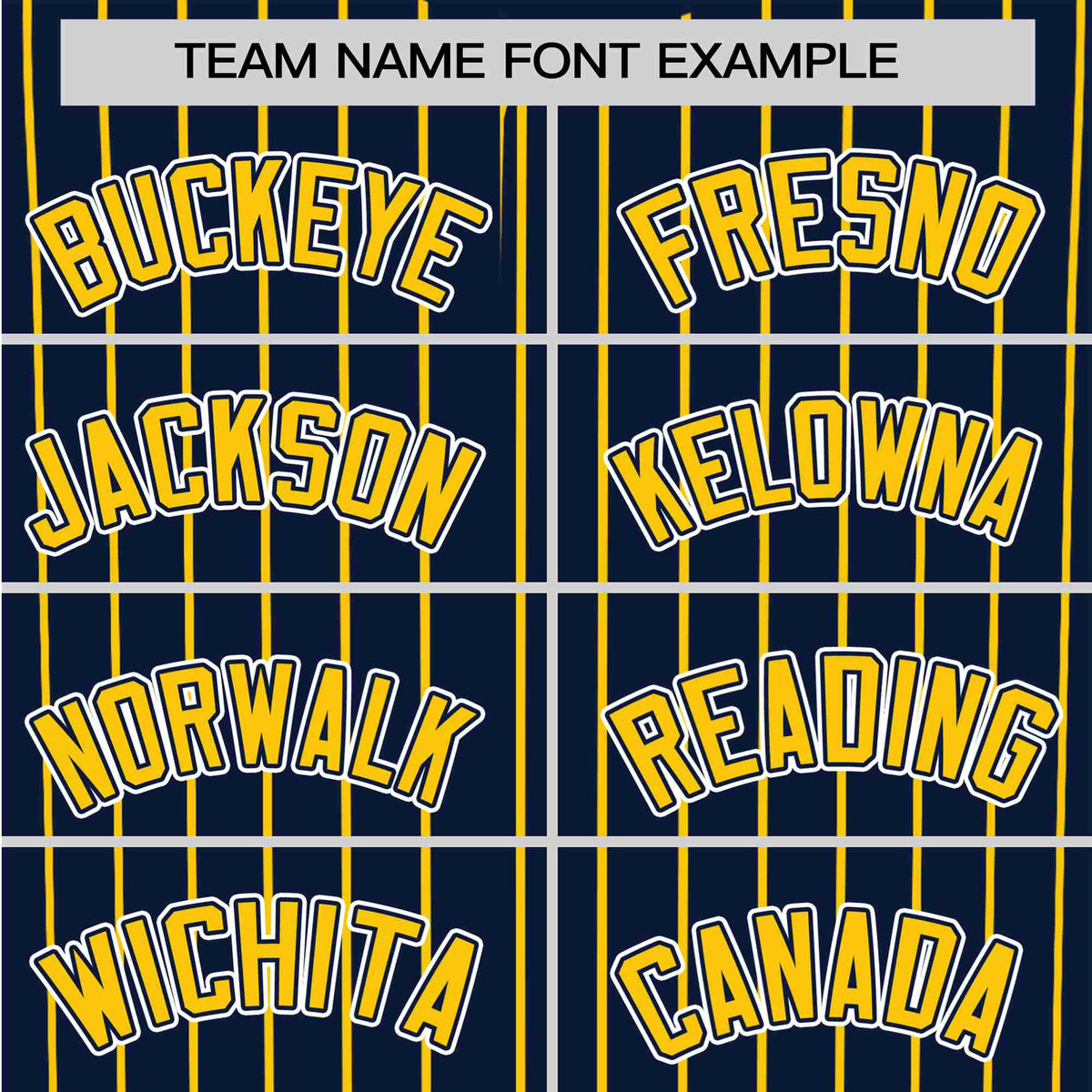 Custom Navy Yellow Pinstripe Yellow-White Authentic Baseball Jersey