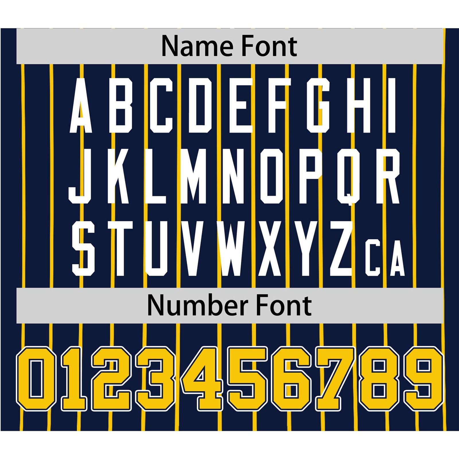 Custom Navy Yellow Pinstripe Yellow-White Authentic Baseball Jersey