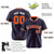 Custom Navy Orange Pinstripe Orange-White Authentic Baseball Jersey