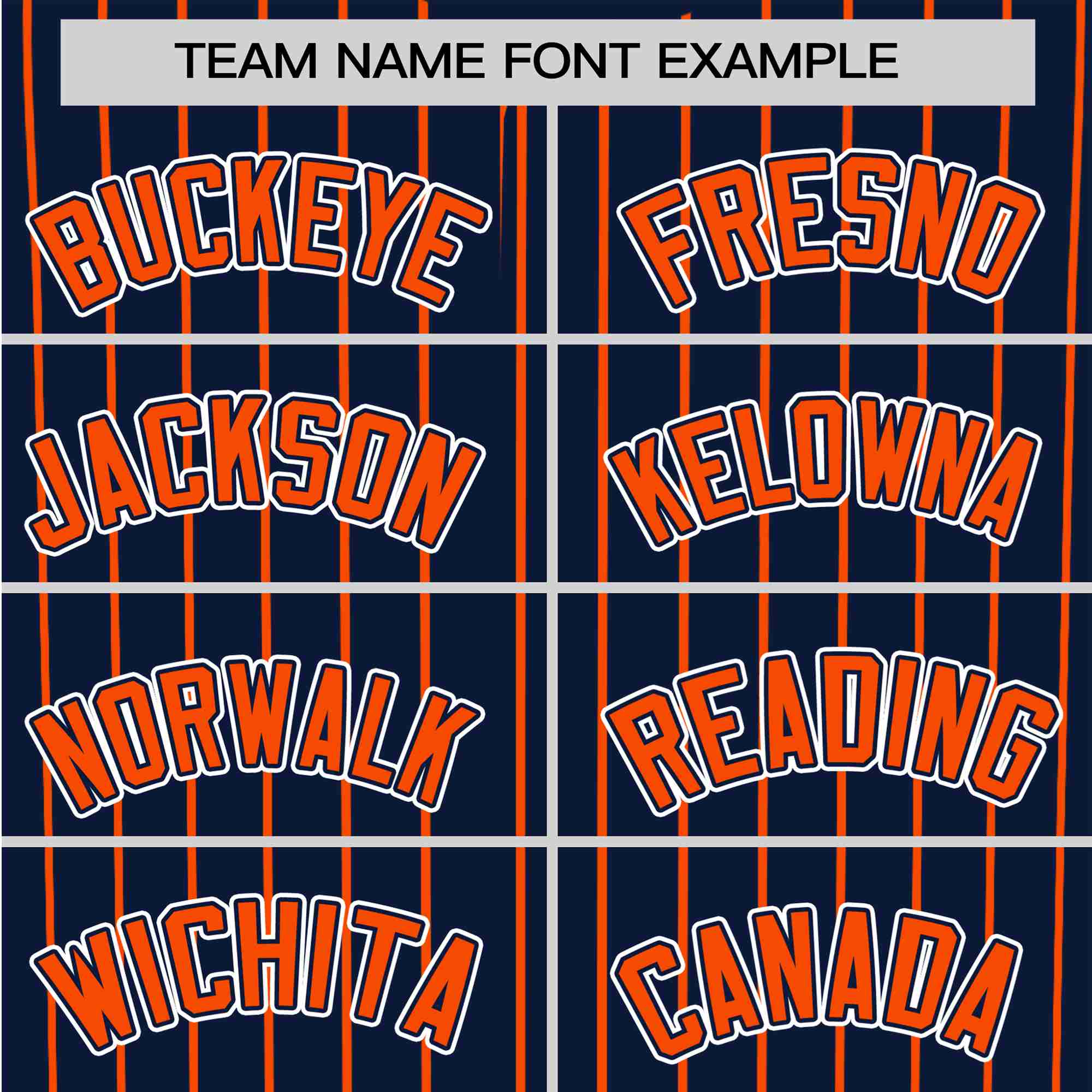 Custom Navy Orange Pinstripe Orange-White Authentic Baseball Jersey